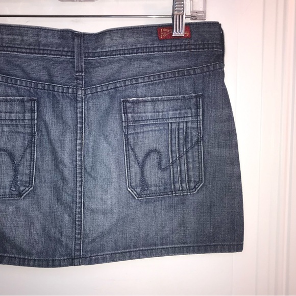 COH Women’s medium blue denim mini skirt with pockets in size 28 or 6 in EUC - Picture 8 of 11